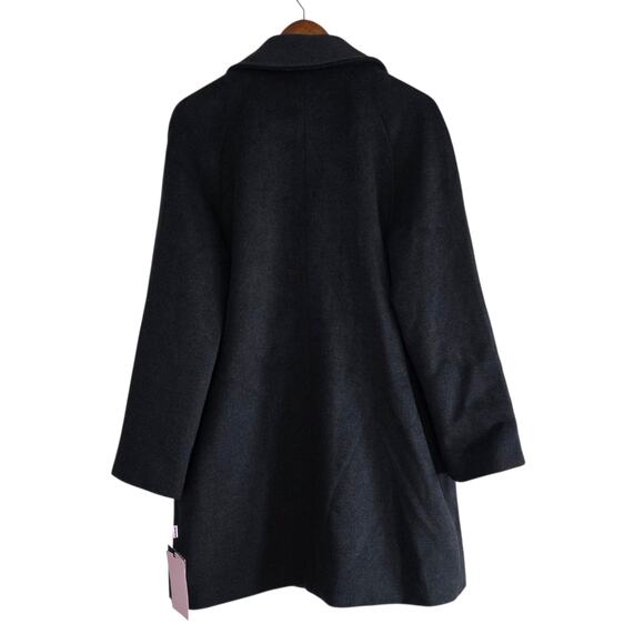 Avec Les Filles Walker Notch Black Wool Lapel Collar Blazer Coat Size Large - Picture 7 of 13